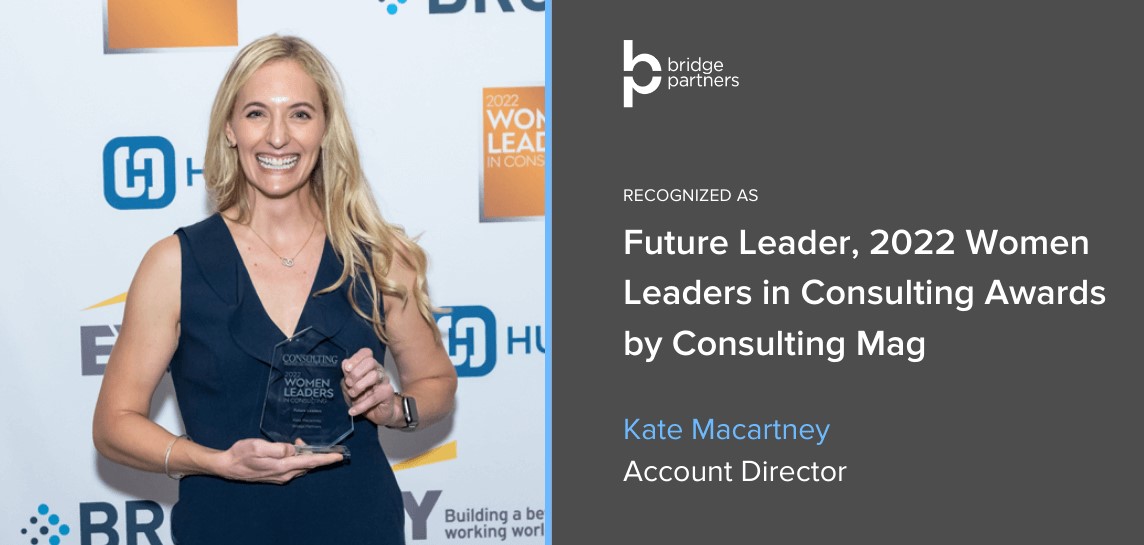 Kate Macartney named as “Future Leader” and winner of Consulting Magazine’s 2022 Women Leaders in Consulting award